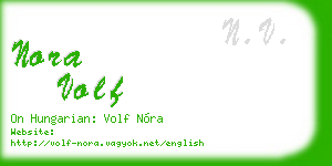 nora volf business card
