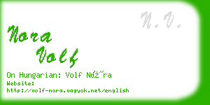 nora volf business card